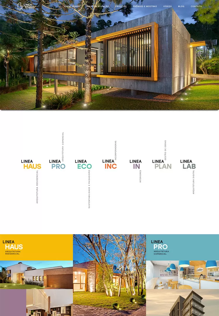 Criação sites Santa Maria - RS - site escritório de arquitetura